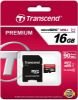  Зображення Модуль флеш-пам'яті TRANSCEND Flash Card  microSDHC  16GB  Class 10  UHS-1 300X  with microSDHC adapter 